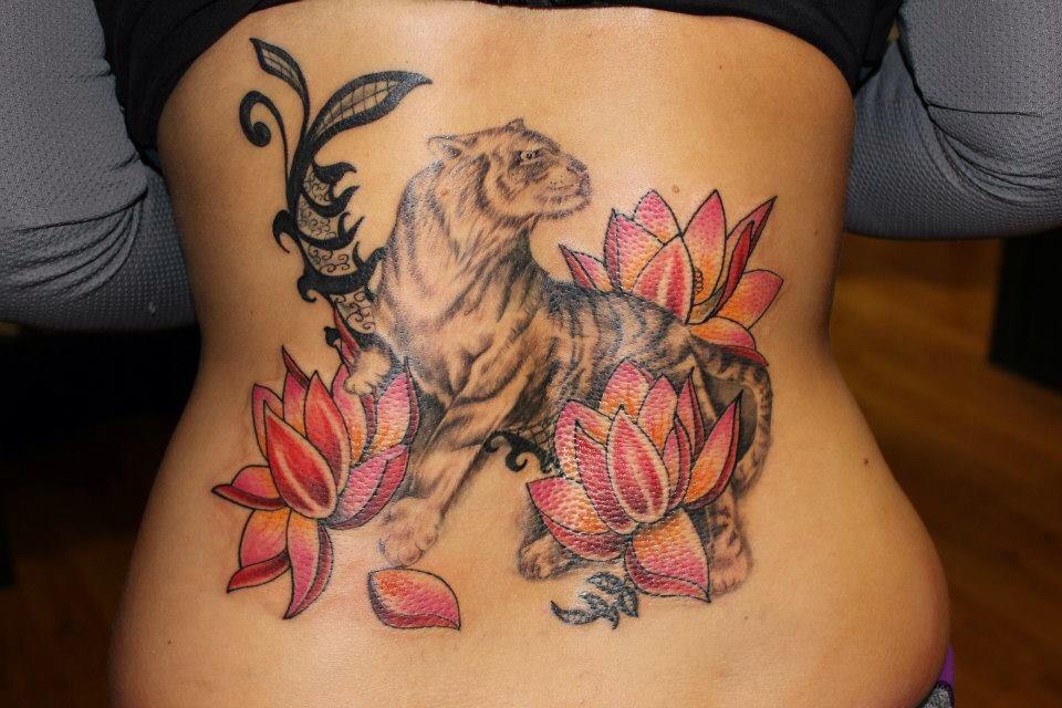 tiger and lotus tattoo | The Ink Underground Salem